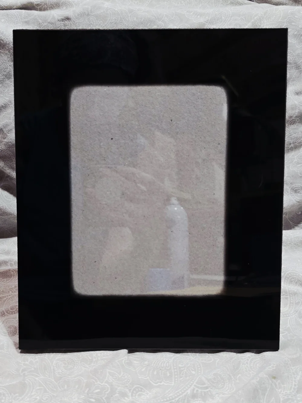 Umbra Cameo Black Glass Picture Frame | Tom Vincent Design Tabletop Decor